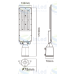 Cветодиодный светильник c поворотной консолью In Led Street STL-186 IP66 100W (85-265VAC) 5000K 150x80° Cветодиодный светильник c поворотной консолью In Led Street STL-186 IP66 100W (85-265VAC) 5000K 150x80°