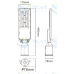 Cветодиодный светильник c поворотной консолью In Led Street STL-186 IP66 50W (85-265VAC) 5000K 150x80° Cветодиодный светильник c поворотной консолью In Led Street STL-186 IP66 50W (85-265VAC) 5000K 150x80°